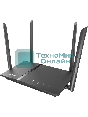 Роутер D-Link DIR-1260/RU/R1A, Wireless AC1200 2x2 MU-MIMO Dual-band Gigabit Router with 1 10/100/1000Base-T WAN port, 4 10/100/1000Base-T LAN ports and 1 USB port.802.11b/g/n/ac compatible, up to 300 Mbps