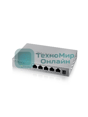 Коммутатор мультигигабитный Zyxel MG-105, 5x1/2,5GE, настольный, бесшумный