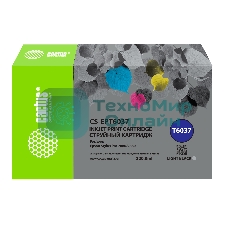 Картридж струйный Cactus CS-EPT6037 (T6037) серый пигментный (220 мл) для Epson Stylus PRO 7880/9880