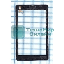 Сенсорное стекло (тачскрин) для Irbis TZ743 REV2, черное с рамкой