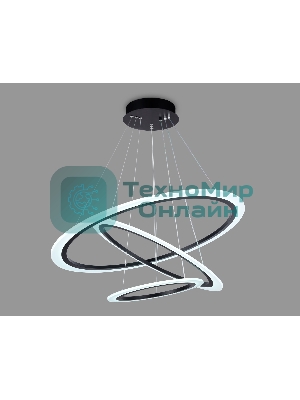 Светильник Ambrella light FA4361/3 BK черный 145W 3000K/4200K/6400K D770*800 (ПДУ РАДИО 2.4G)