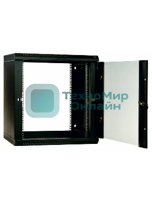 Шкаф настенный ЦМО ШРН-Э-9.500.1 9U 600x520 мм пер. дв. стал. лист несъемные бок. пан. серый