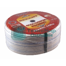 Кабель коаксиальный Rexant DG 113, Cu/Al/Cu, 75%, 75 Ом, бухта 100 м, белый