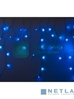 Гирлянда Neon-night Айсикл (бахрома) светодиодный, 4,8 х 0,6 м, белый провод, 230 В, диоды синие, 176 LED