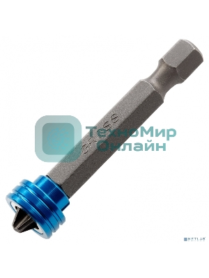 Бита Gross 11456 PH 2x50 мм с ограничителем и магнитом, для ГКЛ, S2