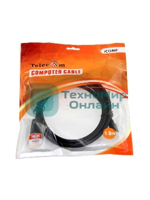 Кабель-переходник Telecom (TA682-1.8M) 4K*60Hz 1.2V Mini DisplayPort M <--> DisplayPort M 1,8м 6926123463314