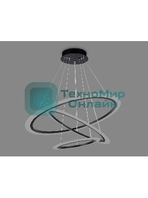 Светильник Ambrella light FA4361/3 BK черный 145W 3000K/4200K/6400K D770*800 (ПДУ РАДИО 2.4G)