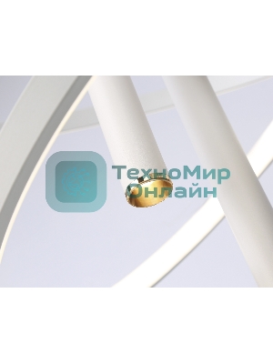 Подвесной светодиодный светильник Ambrella light FL5371/2+3 WH белый 93W 3000K/4200K/6400K+4200K D600/400*1200 (ПДУ ИК)