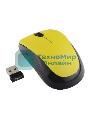 Мышь беспроводная Gembird MUSW-360-LM желтый, 1000 dpi, радиоканал, USB, кнопки - 3