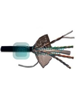 Кабель LANMASTER UTP, 4 пары, кат. 6, с перегородкой, 550Mhz, PE, внешний, с водоблок. слоем, 305 м