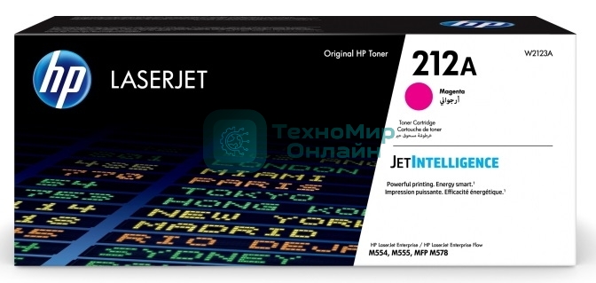 Картридж лазерный Cartridge HP 212A для CLJ Enterprise M554/M555/M578, пурпурный (4 500 стр.)