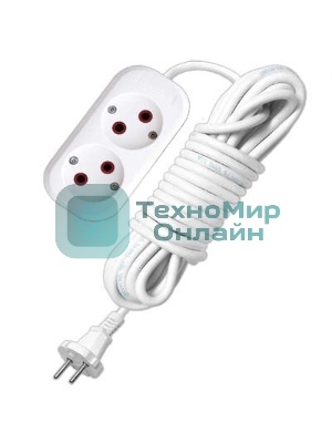 Удлинитель 2х5 м без заземл. 6А IP20 У6-011М ПВС 2х0.75 UNIVersal 011М-05