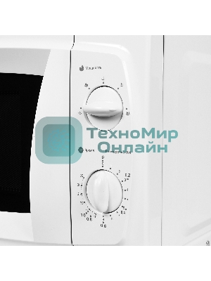 Микроволновая печь Starwind SWM5520 белый, 20 л, 700 Вт, переключатели - поворотный механизм