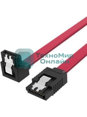 Кабель Vention SATA 3 M/SATA 3 M угол 90 с защелками, красный - 0.5 м KDDRD