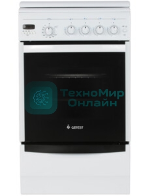 Плита газовая Gefest ПГ 5100-04 белый, конфорок 4 шт, духовка 52 л, 50 см x 85 см x 58.5 см