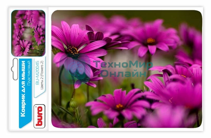 Коврик для мыши Buro BU-M20045 рисунок/цветы