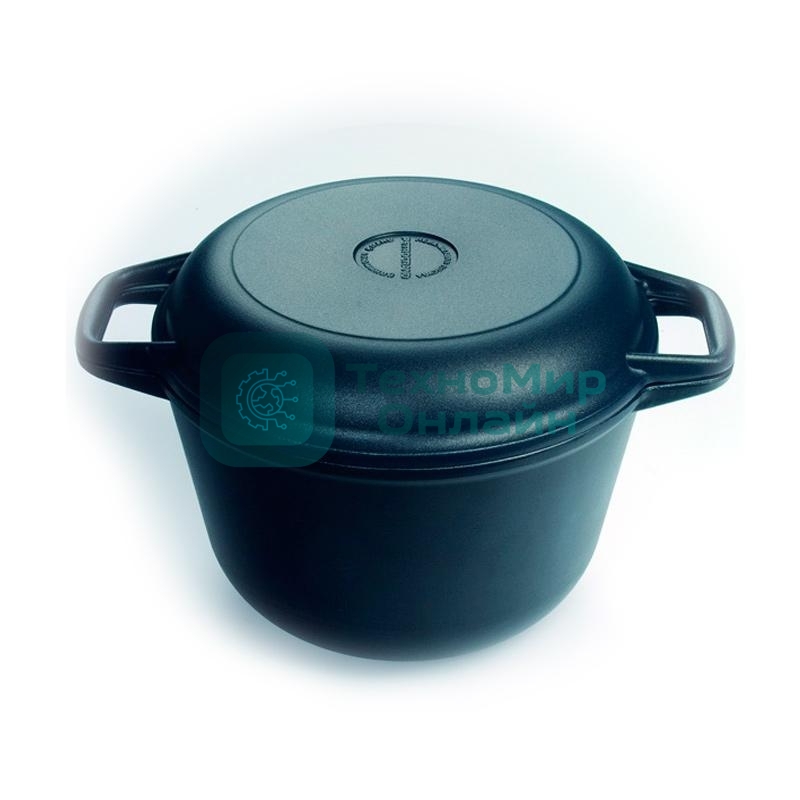 Казан с крышкой-сковородой, 3 л НЕВА-МЕТАЛЛ 6830