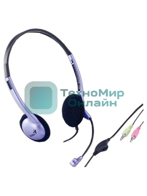 Гарнитура Genius HS-02B (31710037100) 2х mini jack 3.5mm