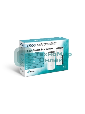Роутер беспроводной TP-Link DECO M4 (DECO M4(2-PACK)) AC1200 10/100/1000BASE-TX (упак.:2шт)