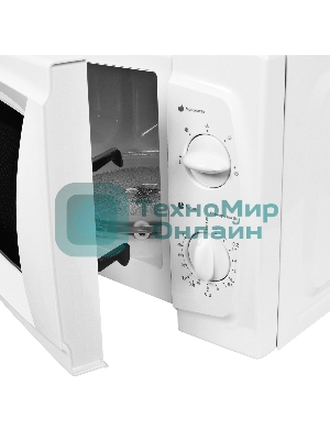 Микроволновая печь Starwind SWM5520 белый, 20 л, 700 Вт, переключатели - поворотный механизм