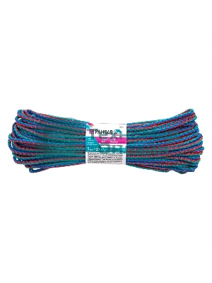 Шнур бельевой HomePalisad полипропиленовый с сердечником, 5 мм L 20 м, цветной