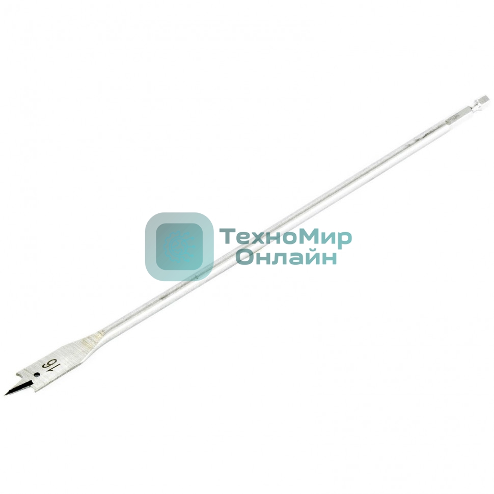 Сверло по дереву Matrix перовое удлиненное, 16 х 300 мм, 6-гранный хвостовик