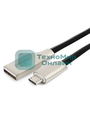 Кабель USB2.0 Cablexpert CC-G-mUSB01Bk-1.8M, AM/microB, серия Gold, длина 1.8м, черный, блистер