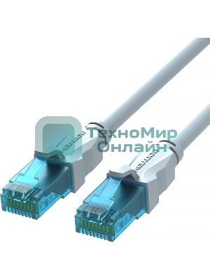 Патч-корд Vention прямой UTP cat.5е, RJ45 - 0,75м. Серый VAP-A10-S075