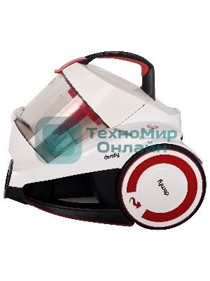 Пылесос Domfy DSC-VC505 белый/красный, 350/2000 Вт, уборка сухая, пылесборник контейнер 2.5 л