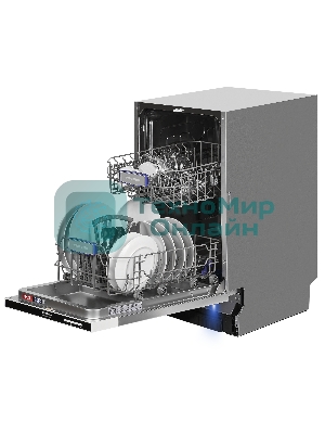 Встраиваемая посудомоечная машина Maunfeld MLP-082D Light Beam, серебристый, 44.8 см, 9 компл., 49 дБ, класс A++