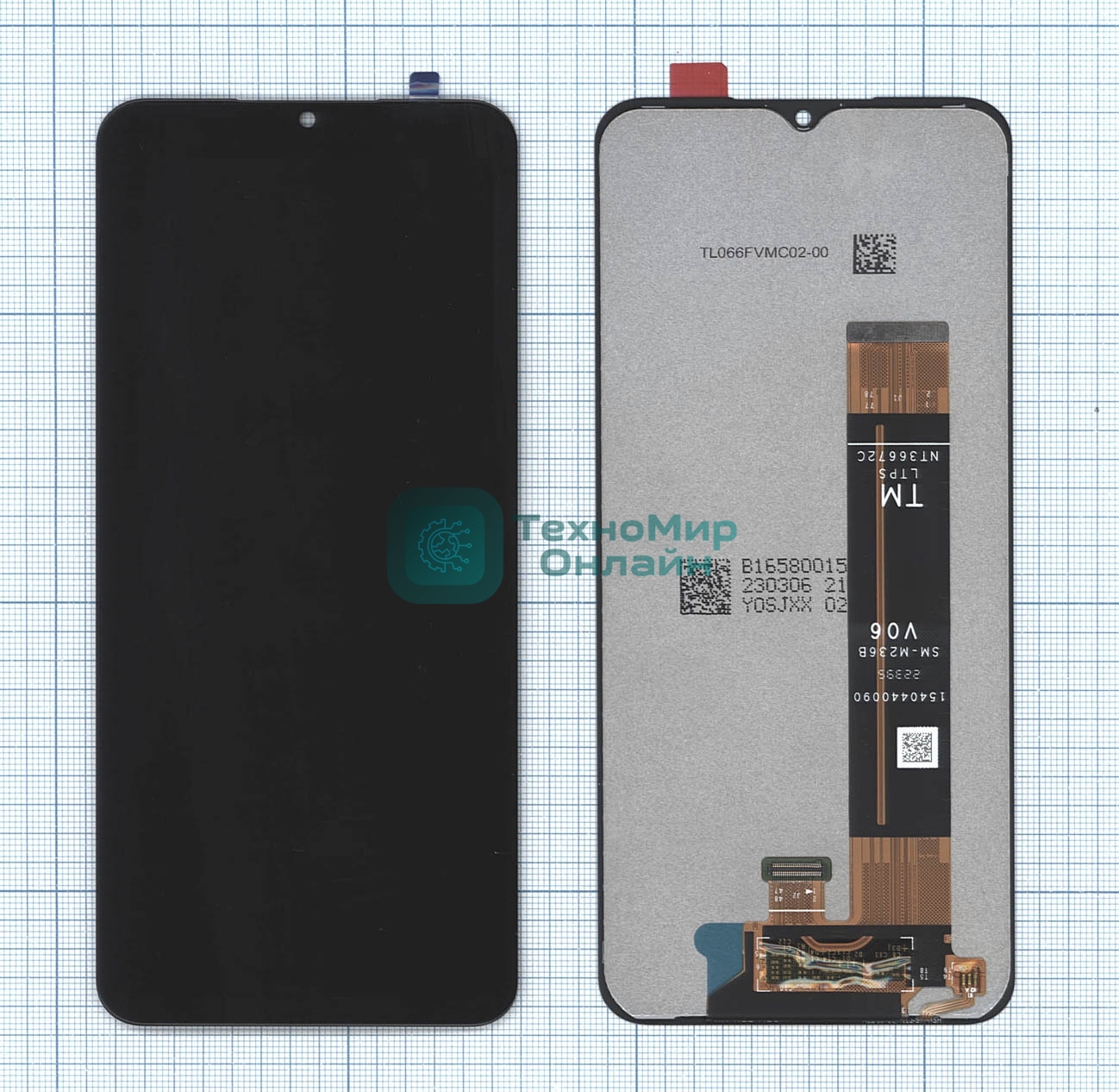 Дисплей для Samsung Galaxy M23 5G SM-M236B, Galaxy A13 A135F, Galaxy M33 5G M336 черный GH82-28487A