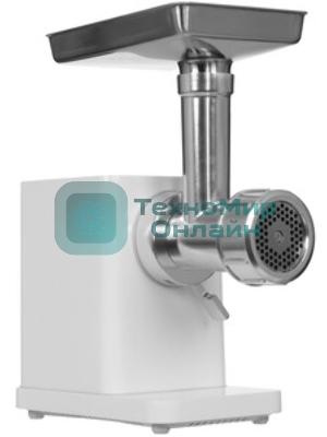 Мясорубка электрическая Haier HG-700 белый, 1900 Вт, 3.0 кг/мин, реверс, защита от перегрузки, металлический лоток, насадки - 5
