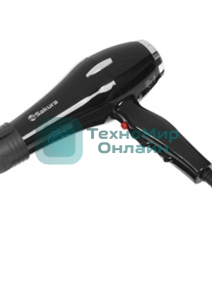 Фен SAKURA SA-4044BK Professional черный, 2000 Вт, компактный