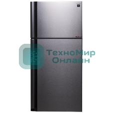 Холодильник Sharp SJ-XG55PMSL серебристый двухкамерный 394/162л морозилка сверху, No Frost