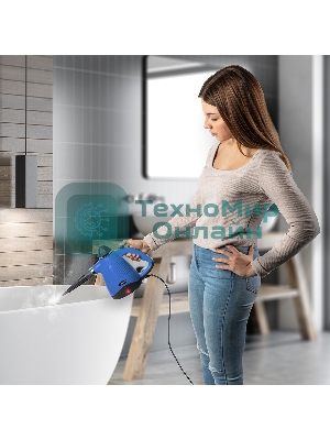 Универсальный пароочиститель Endever Odyssey Q-443, черный/синий, 900 Вт, 3.5 бар, 28 г/мин