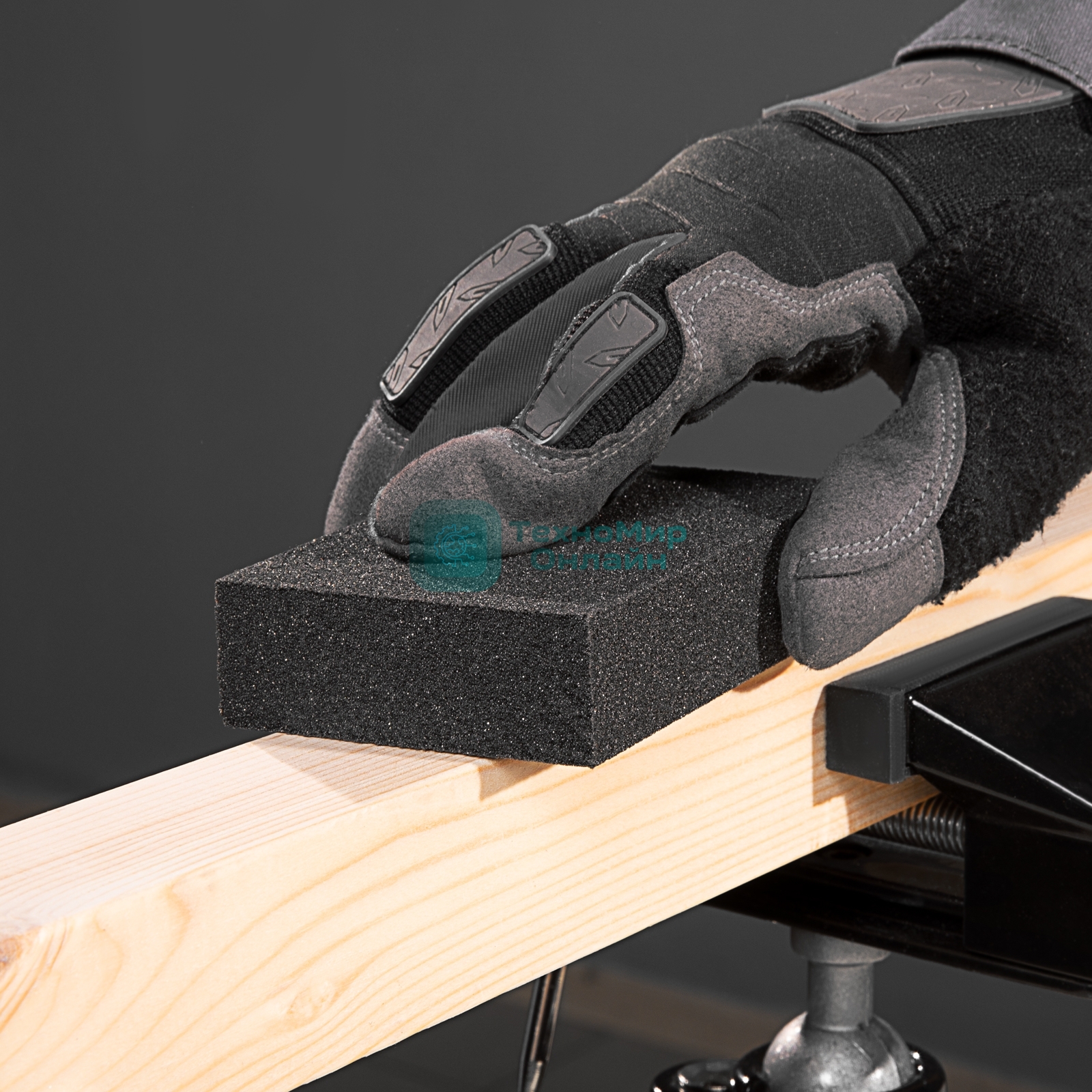 Губка для шлифования Matrix, 100 х 70 х 25 мм, средняя плотн., P 60