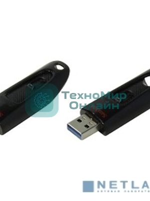 Флешка USB Sandisk CZ48 Ultra (SDCZ48-256G-U46), 256Gb, USB 3.0, R/W 130/30, черный