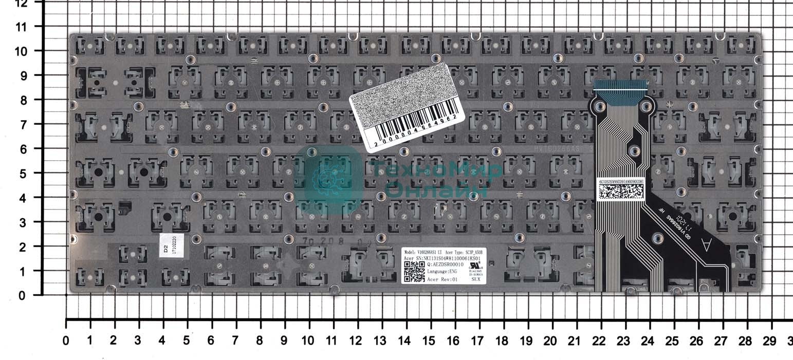 Клавиатура для ноутбука Acer Swift 7 SF713-51 черная