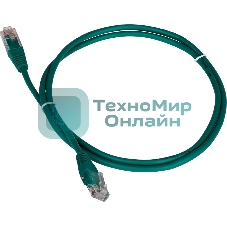 Патч-корд LANMASTER TWT UTP cat.5e, с заливными колпачками, 1.5 м, зеленый