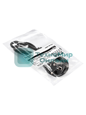 Кабель питания ExeGate Power PC-1P (Евровилка угловая Schuko->C13, VDE-250V-3*0.75mm2, медь, черный, 10A, 1м)