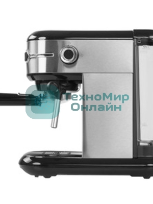Кофеварка рожковая BQ CM3001 сталь-черный, исп. кофе - молотый, 1 л, 1450 Вт, 15 бар