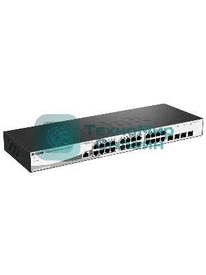 Коммутатор D-Link Gigabit Smart Switch with 24 10/100/1000Base-T ports and 4 Gigabit MiniGbIC (SFP) ports