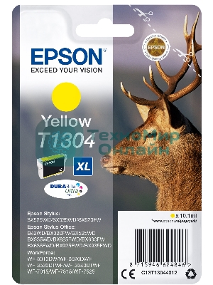 Картридж струйный Epson C13T13044012 желтый для Epson SX525WD/SX535WD/B42WD/BX320FW/BX625FWD/BX635FWD/WF-7015/7515/7525 (10.1мл)