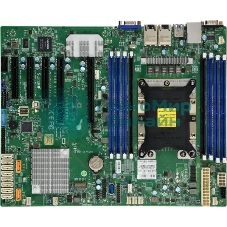 Материнская плата Supermicro MBD-X11SPI-TF-B Xeon Single Socket S3647, 8x 288-pin DDR4 DIMM slots, 2x 10GbE LAN ports, 10x SATA3 (6Gbps) via C622, Bulk