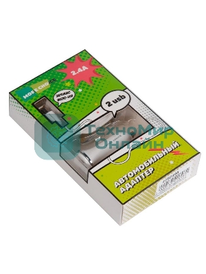 Автомобильная зарядка (от прикуривателя) 2USB 2.4A для micro USB More choice AC22m белый