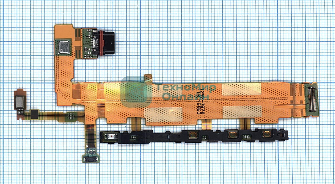 Шлейф разъема питания с микрофоном для Sony Xperia Z3+/Z4 single SIM D6553