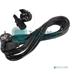 Кабель питания ExeGate Power PC-5P (Евровилка угловая Schuko->С13) VDE-250V-3*0.75-CU, 10A, 5м