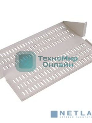 Полка для стойки перфорированная консольная 2U с центральным креплением, глубина 300 мм МС-30.2