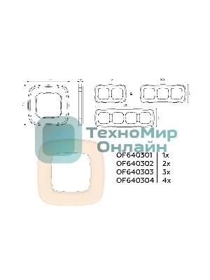 Рамка OMEGA Coint (Бежевый Стекло органическое) 3-ая OF640303