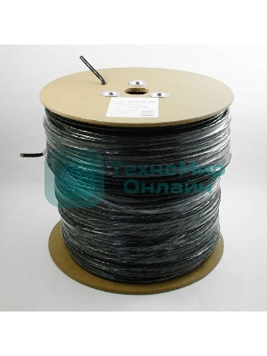 Кабель Cablexpert, SFTP5e, 4 пары, 0.51 мм, медь, однож., экран, оплетка, 305 м, для внешней прокладки, Fluke Test, черный